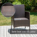 Multi-piece Expandable Black Steel and Rattan Outdoor Dining Table Set