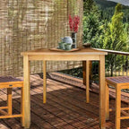 Chic Teak Seville Outdoor Teak Wood Patio Counter Height Bistro Table - 35 inch (table only)