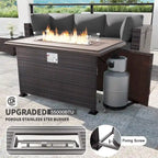 Kullavik 12 Piece Outdoor Patio Furniture Set with Fire Pit Table