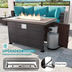 Kullavik 12 Piece Outdoor Patio Furniture Set with Fire Pit Table