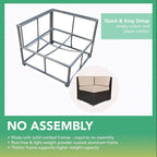 Ohana Outdoor Patio 20 Piece Mixed Brown Wicker Sofa and Dining Set