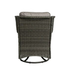 Outdoor Rattan Wicker Swivel Rocking Chair With Cushions