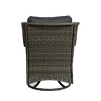 Outdoor Rattan Wicker Swivel Rocking Chair With Cushions