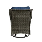 Outdoor Rattan Wicker Swivel Rocking Chair With Cushions