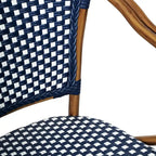 All-Weather Commercial Paris Chair with Bamboo Print Metal Frame - N/A