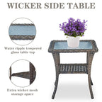 Pocassy Patio Swivel Rocker Chairs with Side Table