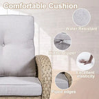 Pocassy Patio Swivel Rocker Chairs with Side Table