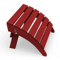 HDPE Folding Adirondack Ottoman, No-Assembly Outdoor Footrest,Fade Resistant Patio Footstool for Adirondack chair