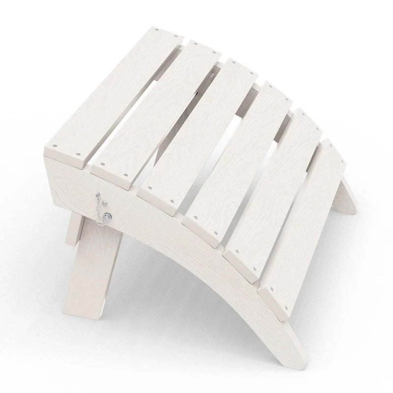 HDPE Folding Adirondack Ottoman, No-Assembly Outdoor Footrest,Fade Resistant Patio Footstool for Adirondack chair
