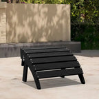 HDPE Folding Adirondack Ottoman, No-Assembly Outdoor Footrest,Fade Resistant Patio Footstool for Adirondack chair