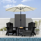 HDPE Folding Adirondack Ottoman, No-Assembly Outdoor Footrest,Fade Resistant Patio Footstool for Adirondack chair
