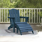 HDPE Folding Adirondack Ottoman, No-Assembly Outdoor Footrest,Fade Resistant Patio Footstool for Adirondack chair