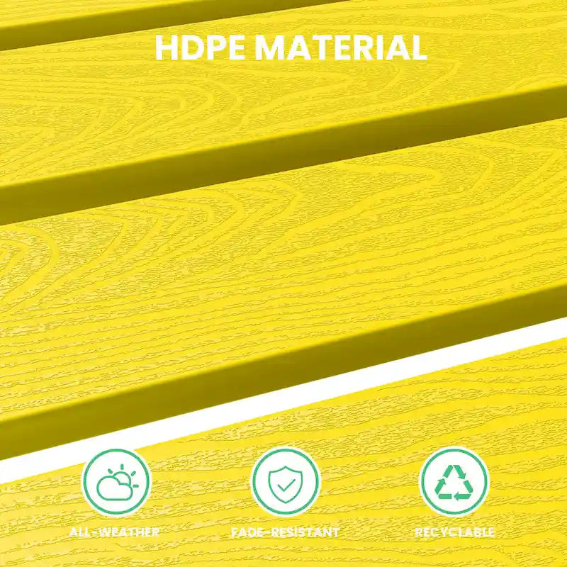 HDPE Folding Adirondack Ottoman, No-Assembly Outdoor Footrest,Fade Resistant Patio Footstool for Adirondack chair