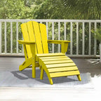 HDPE Folding Adirondack Ottoman, No-Assembly Outdoor Footrest,Fade Resistant Patio Footstool for Adirondack chair