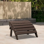 HDPE Folding Adirondack Ottoman, No-Assembly Outdoor Footrest,Fade Resistant Patio Footstool for Adirondack chair