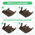 HDPE Folding Adirondack Ottoman, No-Assembly Outdoor Footrest,Fade Resistant Patio Footstool for Adirondack chair