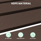 HDPE Folding Adirondack Ottoman, No-Assembly Outdoor Footrest,Fade Resistant Patio Footstool for Adirondack chair