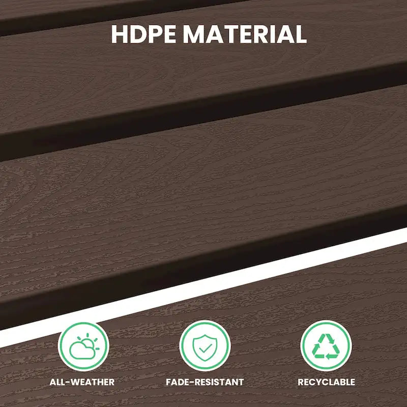 HDPE Folding Adirondack Ottoman, No-Assembly Outdoor Footrest,Fade Resistant Patio Footstool for Adirondack chair