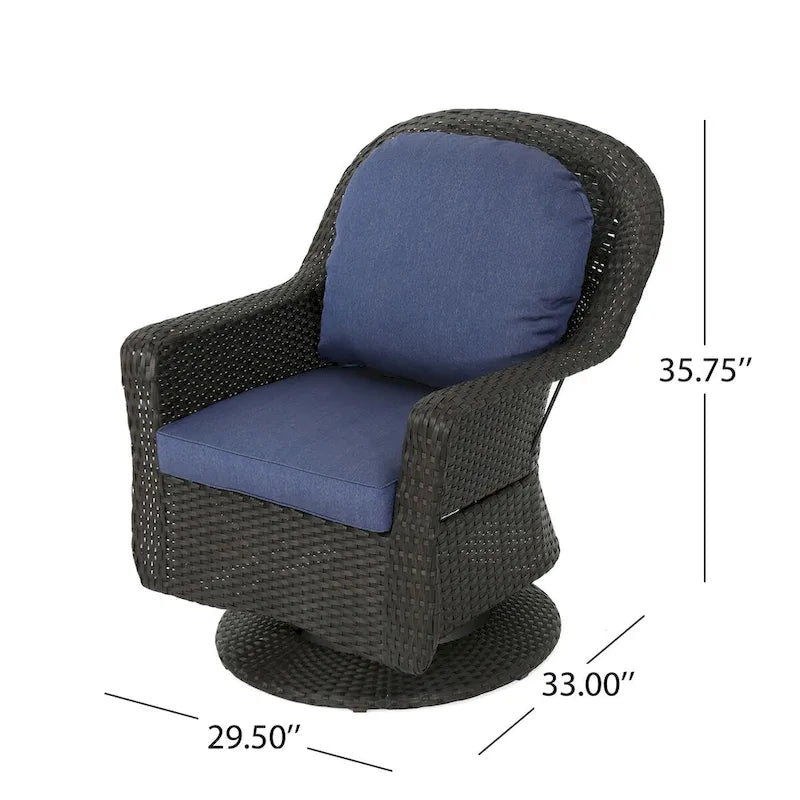 Outdoor swivel club chair