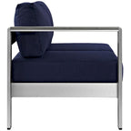 Beach Aluminum Outdoor Patio Left-Arm Loveseat