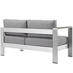 Beach Aluminum Outdoor Patio Left-Arm Loveseat