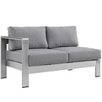 Beach Aluminum Outdoor Patio Left-Arm Loveseat