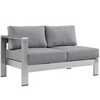 Beach Aluminum Outdoor Patio Left-Arm Loveseat