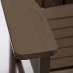 LUE BONA Plastic Patio Bar Stool Tall Adirondack Chairs,Bar Height Dining Chairs with Cup Holder