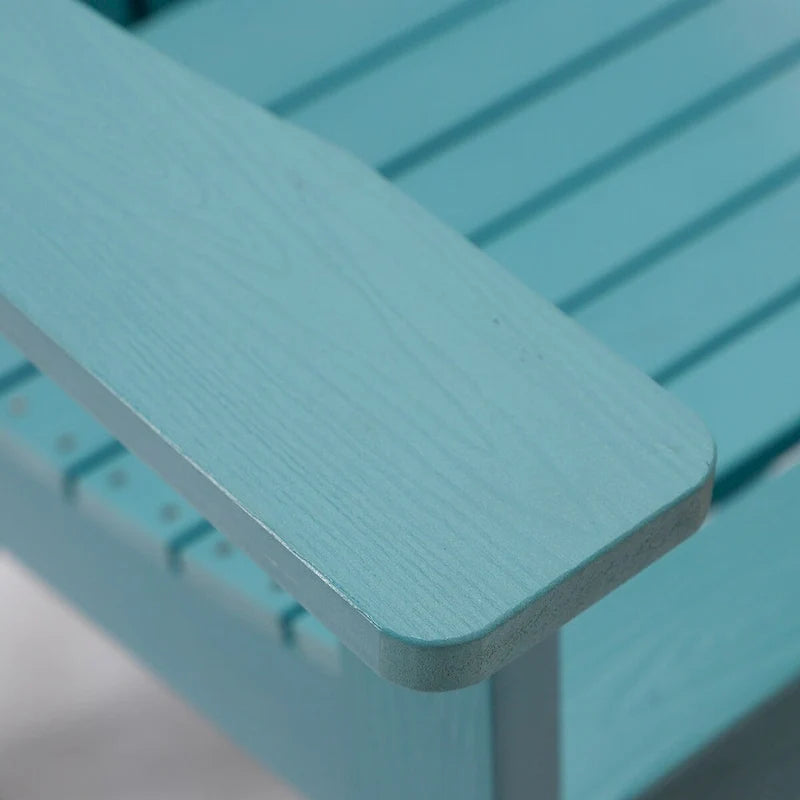 LUE BONA Plastic Patio Bar Stool Tall Adirondack Chairs,Bar Height Dining Chairs with Cup Holder