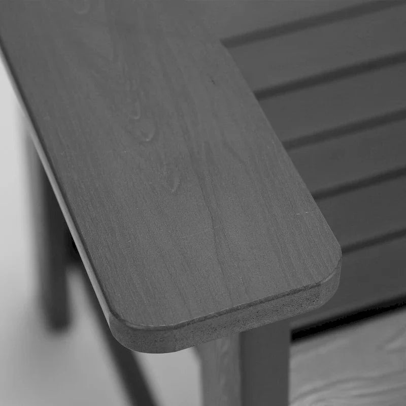 LUE BONA Plastic Patio Bar Stool Tall Adirondack Chairs,Bar Height Dining Chairs with Cup Holder