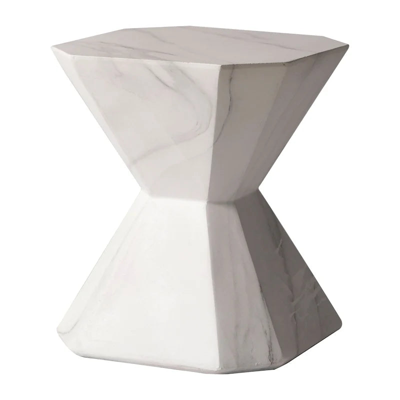 Azure 17-Inch Side Table in Fiberstone Accent End Table for Indoor and Outdoor