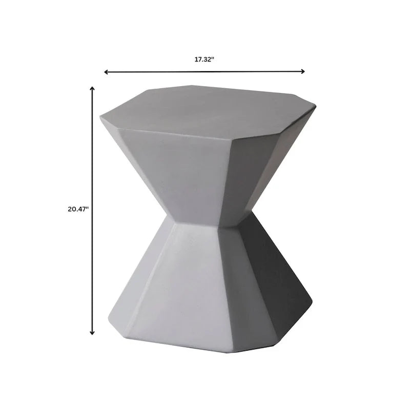 Azure 17-Inch Side Table in Fiberstone Accent End Table for Indoor and Outdoor