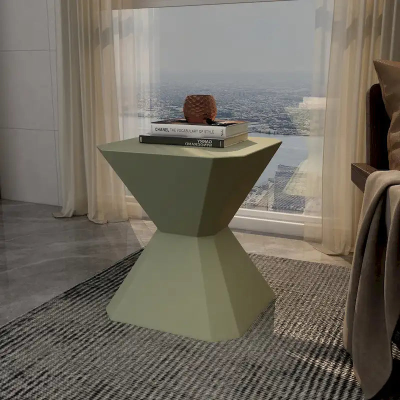 Azure 17-Inch Side Table in Fiberstone Accent End Table for Indoor and Outdoor