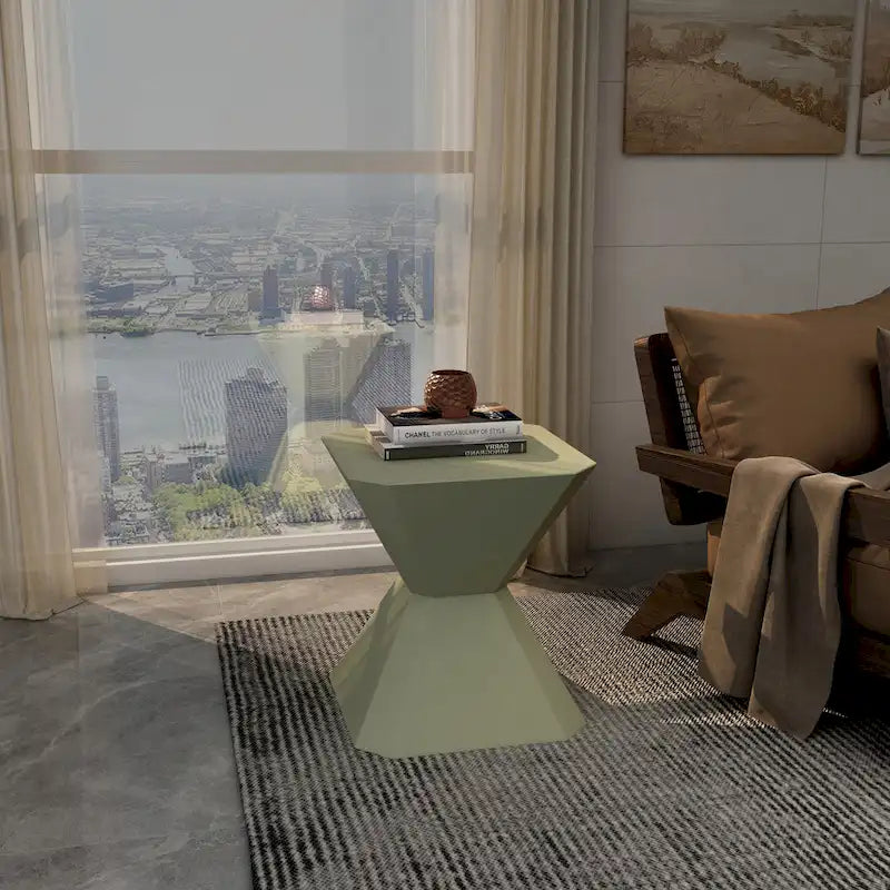 Azure 17-Inch Side Table in Fiberstone Accent End Table for Indoor and Outdoor