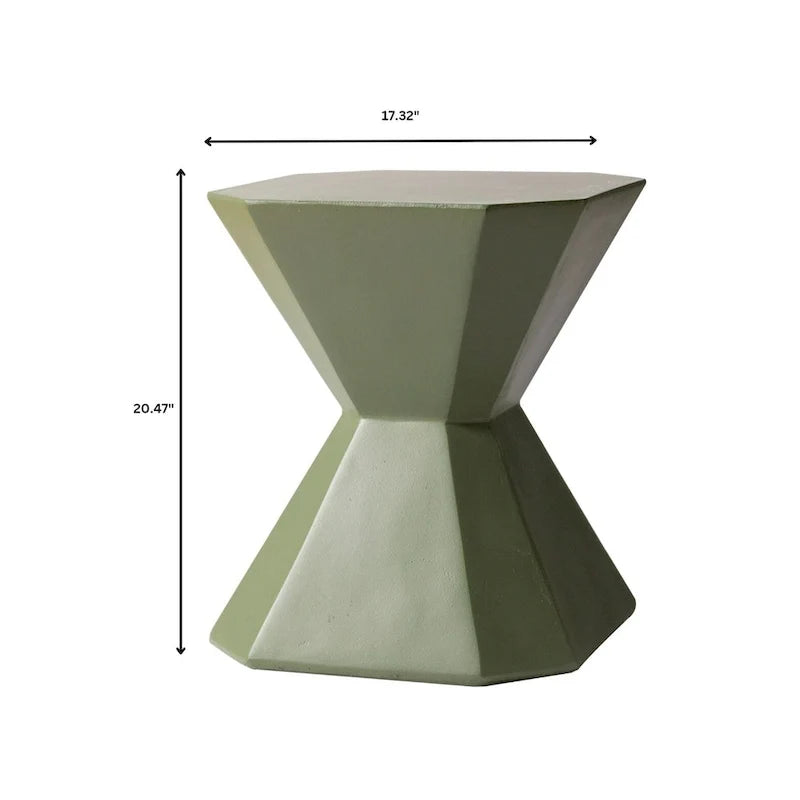 Azure 17-Inch Side Table in Fiberstone Accent End Table for Indoor and Outdoor