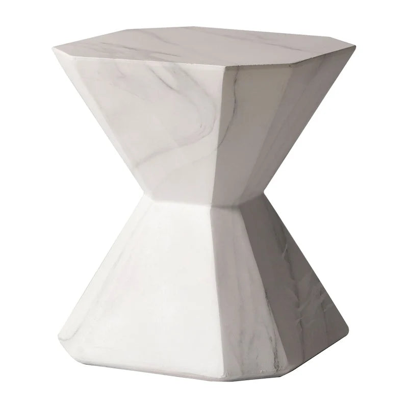 Azure 17-Inch Side Table in Fiberstone Accent End Table for Indoor and Outdoor