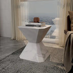 Azure 17-Inch Side Table in Fiberstone Accent End Table for Indoor and Outdoor