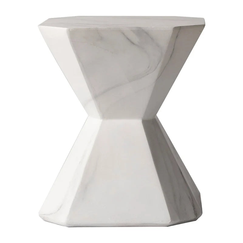 Azure 17-Inch Side Table in Fiberstone Accent End Table for Indoor and Outdoor