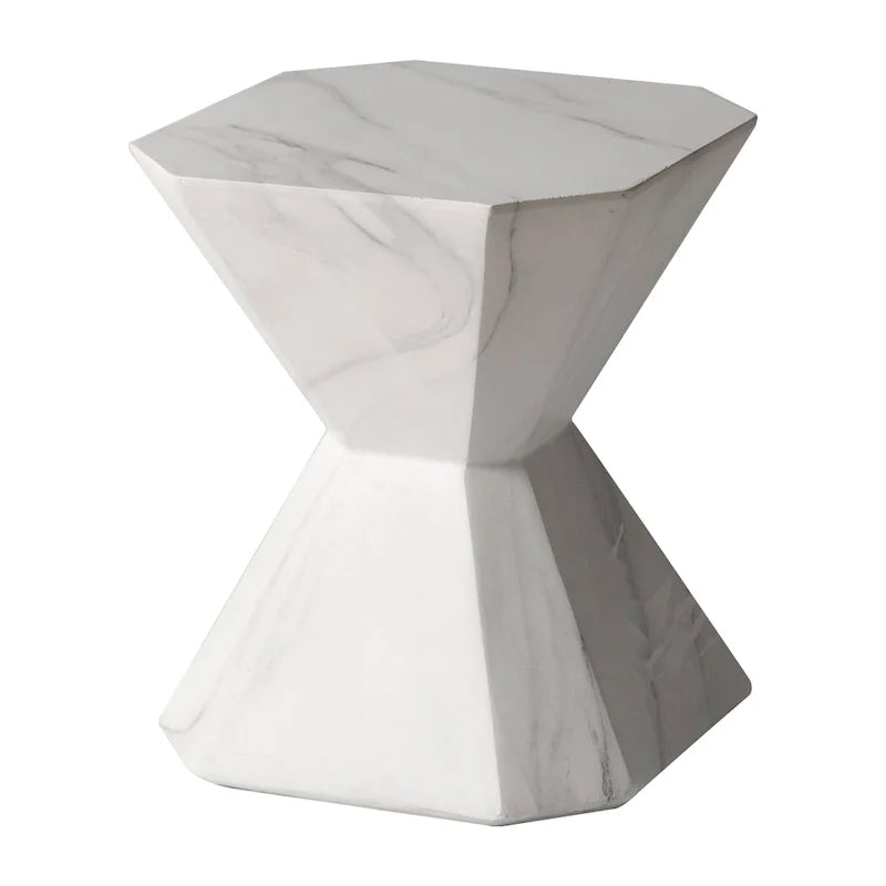 Azure 17-Inch Side Table in Fiberstone Accent End Table for Indoor and Outdoor