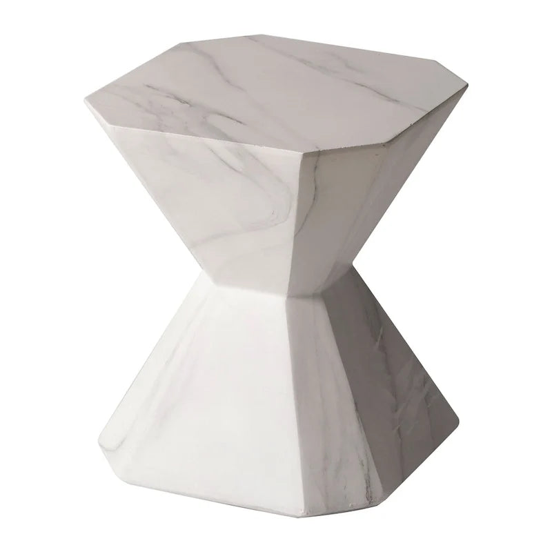 Azure 17-Inch Side Table in Fiberstone Accent End Table for Indoor and Outdoor