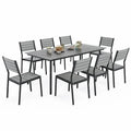 VredHom 7/9-Piece Outdoor Patio Dining Set with Stackable Chairs
