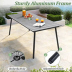 VredHom 7/9-Piece Outdoor Patio Dining Set with Stackable Chairs