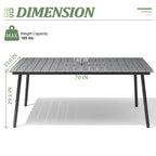 VredHom 7/9-Piece Outdoor Patio Dining Set with Stackable Chairs