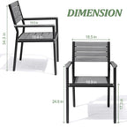 VredHom 7/9-Piece Outdoor Patio Dining Set with Stackable Chairs