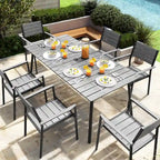 VredHom 7/9-Piece Outdoor Patio Dining Set with Stackable Chairs