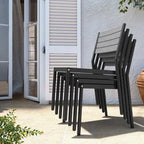 VredHom 7/9-Piece Outdoor Patio Dining Set with Stackable Chairs