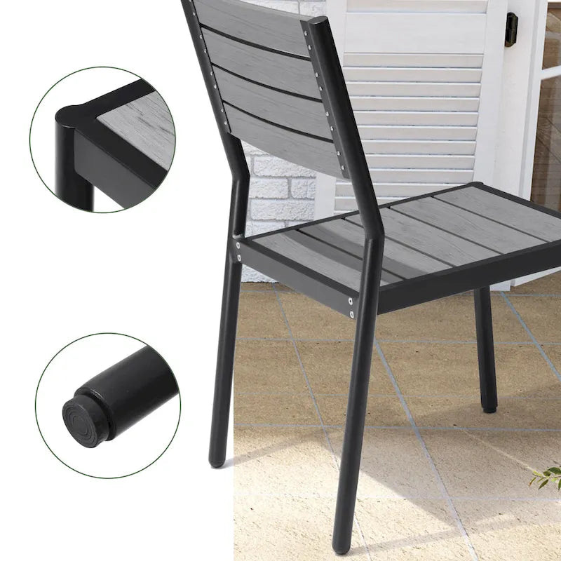 VredHom 7/9-Piece Outdoor Patio Dining Set with Stackable Chairs