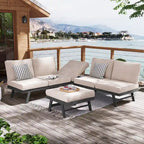 VredHom Outdoor Sectional Set Aluminum Patio Daybed Sofa