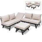 VredHom Outdoor Sectional Set Aluminum Patio Daybed Sofa