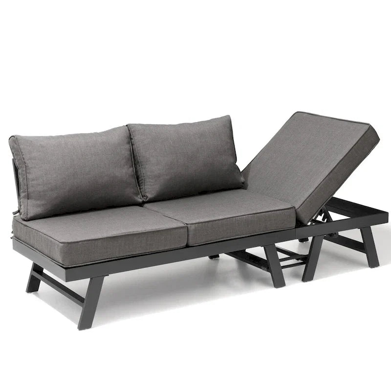 VredHom Outdoor Sectional Set Aluminum Patio Daybed Sofa